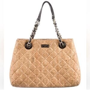 Kate Spade | Maryanne Gold Coast Quilted Cork Bag Tote Purse Leather Trim